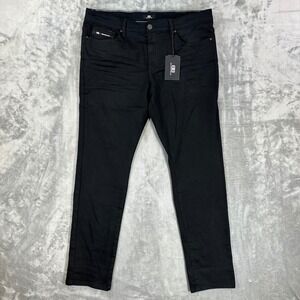Benjamin Black Slim Fit Jeans Men's 38x32 Black Stretch Denim Pants NEW